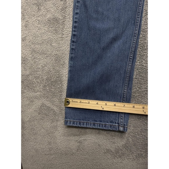 Levis Jeans Mens Measured 36x31 Blue Denim Straight Stretch Medium Wash Classic - Picture 3 of 7
